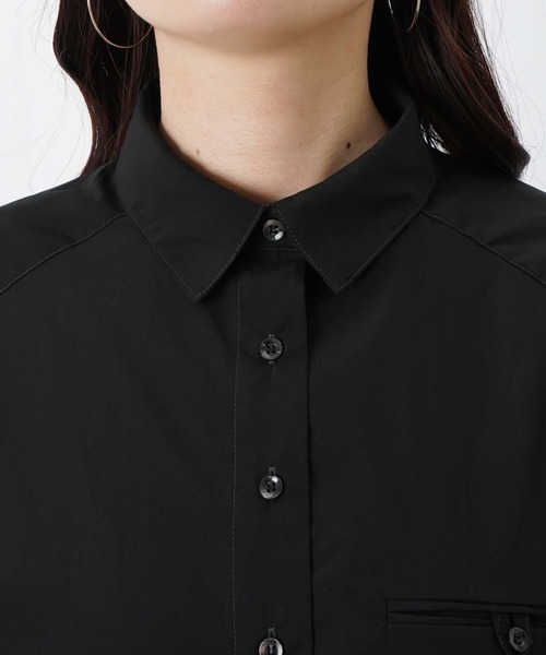 LUCA/LADY LUCK LUCA（ルカ/レディラックルカ）の「LC/LLL ポリエステルブロード丈2WAYシャツ（シャツ/ブラウス・レディース・ブラック/オフホワイト・FREE）」の16枚目の写真