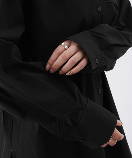 LUCA/LADY LUCK LUCA（ルカ/レディラックルカ）の「LC/LLL ポリエステルブロード丈2WAYシャツ（シャツ/ブラウス・レディース・ブラック/オフホワイト・FREE）」の19枚目の写真