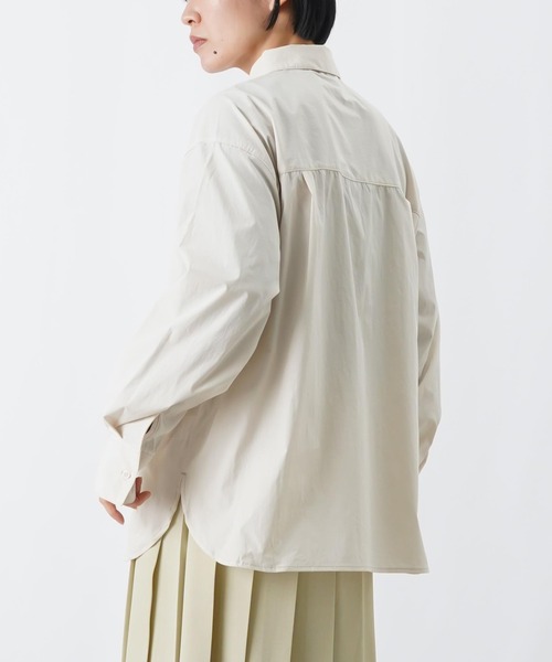 LUCA/LADY LUCK LUCA（ルカ/レディラックルカ）の「LC/LLL ポリエステルブロード丈2WAYシャツ（シャツ/ブラウス・レディース・ブラック/オフホワイト・FREE）」の5枚目の写真