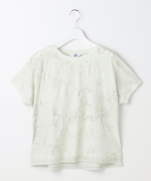 J.PRESS(ジェイプレス)の「【一枚で着映え】シアーエンブロイダリー カットソー(Tシャツ/カットソー・レディース・グレー系/ライトグリーン系/ホワイト系/ベージュ系・MEDIUM/LARGE)」の18枚目の写真