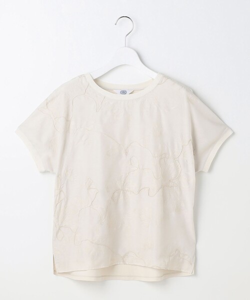 J.PRESS(ジェイプレス)の「【一枚で着映え】シアーエンブロイダリー カットソー(Tシャツ/カットソー・レディース・グレー系/ライトグリーン系/ホワイト系/ベージュ系・MEDIUM/LARGE)」の19枚目の写真
