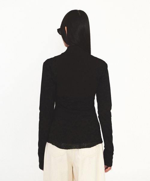 DIAGONAL(ダイアゴナル)の「BUSTIER RIBBED ZIP UP (black)(Tシャツ/カットソー・レディース・その他・FREE)」の3枚目の写真