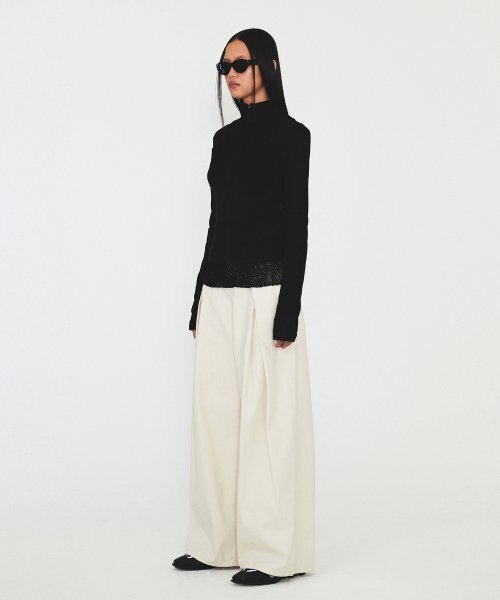 DIAGONAL(ダイアゴナル)の「BUSTIER RIBBED ZIP UP (black)(Tシャツ/カットソー・レディース・その他・FREE)」の6枚目の写真