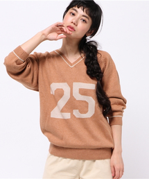 【Omekashi】ナンバリングVセーター