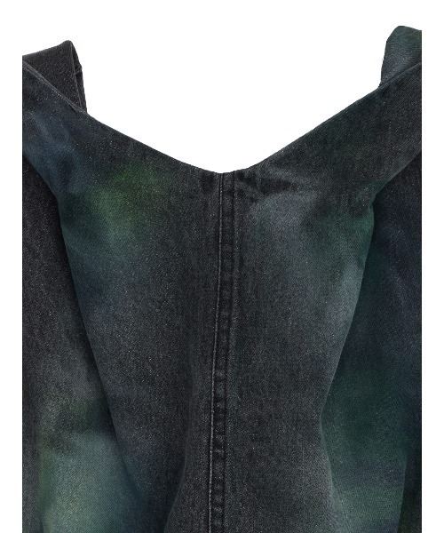 TWIST SHOULDER PAINT DENIM TOP（タンクトップ）｜Ameri（アメリ）の