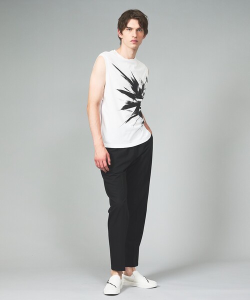 5351 POUR LES HOMMES(ゴーサンゴーイチプールオム)の「ジップ ノースリーブTシャツ(Tシャツ/カットソー・メンズ・ブラック/ホワイト・44/46/48/50)」の3枚目の写真