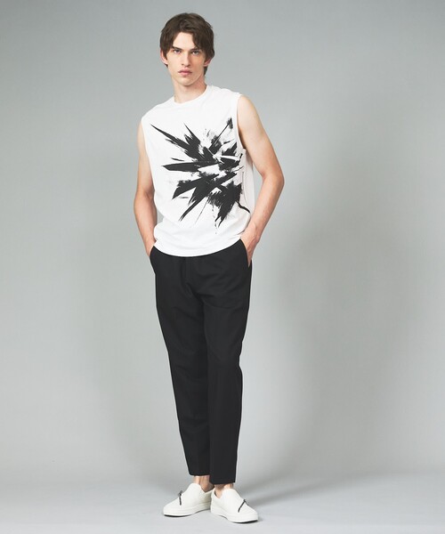 5351 POUR LES HOMMES(ゴーサンゴーイチプールオム)の「ジップ ノースリーブTシャツ(Tシャツ/カットソー・メンズ・ブラック/ホワイト・44/46/48/50)」の12枚目の写真