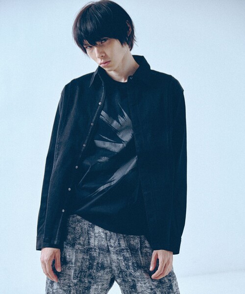 5351 POUR LES HOMMES(ゴーサンゴーイチプールオム)の「ジップ ノースリーブTシャツ(Tシャツ/カットソー・メンズ・ブラック/ホワイト・44/46/48/50)」の17枚目の写真