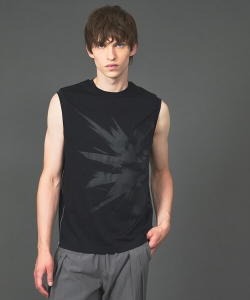 5351 POUR LES HOMMES(ゴーサンゴーイチプールオム)の「ジップ ノースリーブTシャツ(Tシャツ/カットソー・メンズ・ブラック/ホワイト・44/46/48/50)」の22枚目の写真