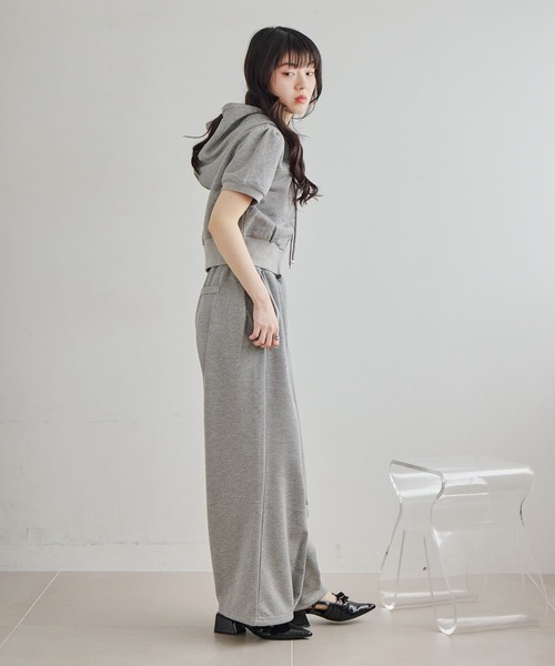 Heather(ヘザー)の「UV裏毛フーディ(半袖) 678642(パーカー・レディース・ピンク/オートミール/ブルー/グレー系/ホワイト系その他・FREE)」の13枚目の写真