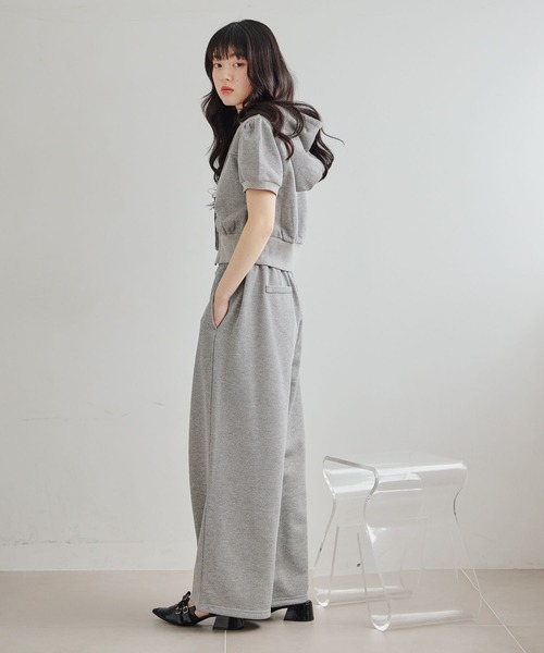 Heather(ヘザー)の「UV裏毛フーディ(半袖) 678642(パーカー・レディース・ピンク/オートミール/ブルー/グレー系/ホワイト系その他・FREE)」の15枚目の写真