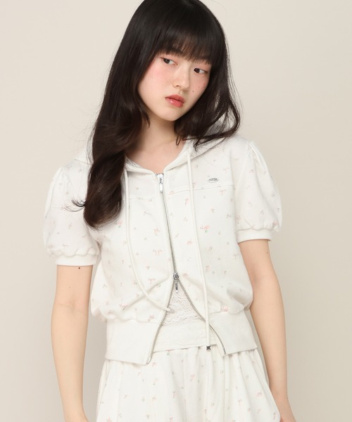 Heather(ヘザー)の「UV裏毛フーディ(半袖) 678642(パーカー・レディース・ピンク/オートミール/ブルー/グレー系/ホワイト系その他・FREE)」の14枚目の写真