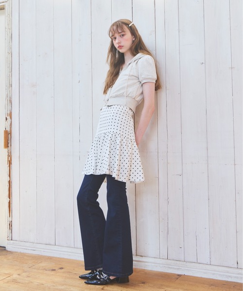 Heather(ヘザー)の「UV裏毛フーディ(半袖) 678642(パーカー・レディース・ピンク/オートミール/ブルー/グレー系/ホワイト系その他・FREE)」の13枚目の写真