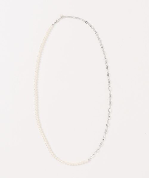 Bou Jeloud(ブージュルード)の「ハーフパールチェーンネックレス(ネックレス・レディース・シルバー/ゴールド・ONESIZE)」の14枚目の写真