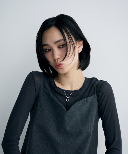 COCOSHNIK ONKITSCH(ココシュニックオンキッチュ)の「シルバー ハギーイヤリング ドーム S(イヤリング・レディース・シルバー・00)」の7枚目の写真