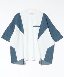 mililopiulu（ミリロピュール）の「mililopiulu/ミリロピュール　リビルドデニム カットソー（Tシャツ/カットソー）」