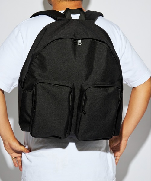 BEAVER(ビーバー)の「PACKING/パッキング STANDARD DP BACK PACK スタンダードダブルポケットバックパック PA-61(バックパック/リュック・メンズ・ブラック・FREE)」の9枚目の写真