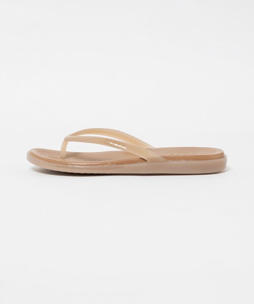 crocs ベージュ オープントゥサンダル*10 crocs＞JELLY RUND FLIP サンダル（サンダル）｜crocs（クロックス）の