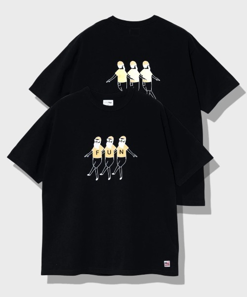 go slow caravan(ゴースローキャラバン)の「modem design/モデムデザイン USATee -trioおじさん-(Tシャツ/カットソー・メンズ・ブラック/ナチュラル・X-LARGE/LARGE/MEDIUM)」の1枚目の写真