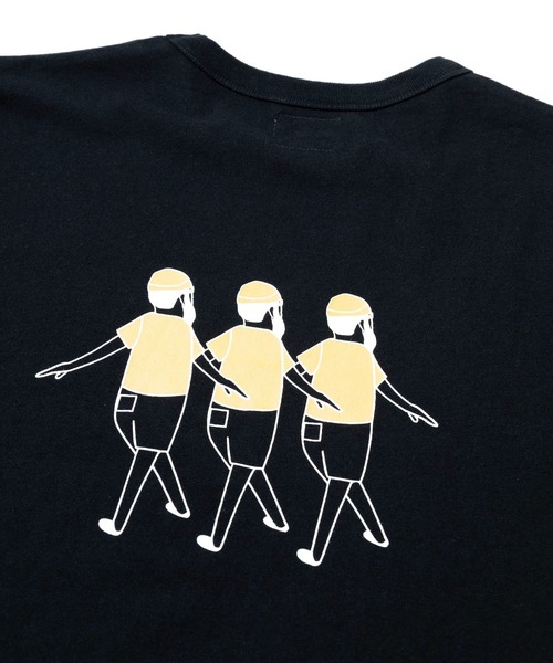 go slow caravan(ゴースローキャラバン)の「modem design/モデムデザイン USATee -trioおじさん-(Tシャツ/カットソー・メンズ・ブラック/ナチュラル・X-LARGE/LARGE/MEDIUM)」の7枚目の写真
