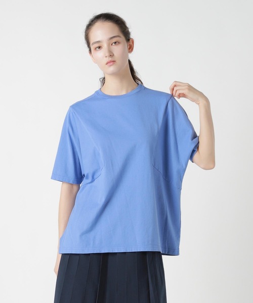 ZUCCa(ズッカ)の「GARMENT DYE JERSEY / Tシャツ(Tシャツ/カットソー・レディース・ブルー・M size)」の1枚目の写真