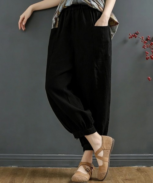Miniministore（ミニミニストア）の「サルエルパンツ レディース ハイウエスト（その他パンツ・レディース・ブラック/ベージュ/ブルー/グリーン・FREE）」の20枚目の写真