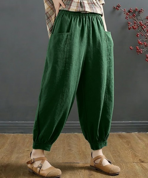 Miniministore（ミニミニストア）の「サルエルパンツ レディース ハイウエスト（その他パンツ・レディース・ブラック/ベージュ/ブルー/グリーン・FREE）」の14枚目の写真