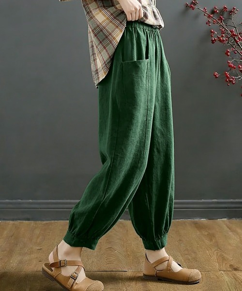 Miniministore（ミニミニストア）の「サルエルパンツ レディース ハイウエスト（その他パンツ・レディース・ブラック/ベージュ/ブルー/グリーン・FREE）」の15枚目の写真