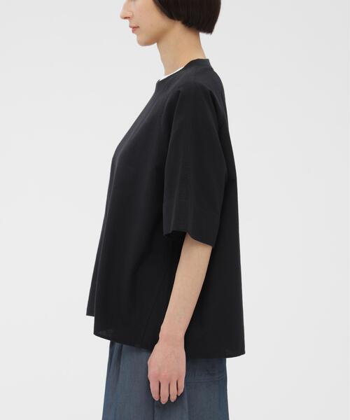 MHL.(エムエイチエル)の「WASHED OUT COTTON LINEN SHIRT(シャツ/ブラウス・レディース・ブルー系その他4/ブラック・1/2)」の4枚目の写真
