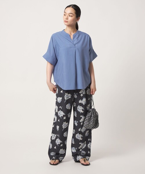 A DAY IN THE LIFE UNITED ARROWS(アデイインザライフユナイテッドアローズ)の「リンクル スキッパー フレンチスリーブブラウス <A DAY IN THE LIFE>(シャツ/ブラウス・レディース・コバルトブルー/ライム/オフホワイト・FREE)」の7枚目の写真