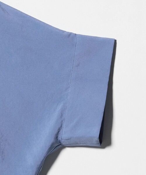 A DAY IN THE LIFE UNITED ARROWS(アデイインザライフユナイテッドアローズ)の「リンクル スキッパー フレンチスリーブブラウス <A DAY IN THE LIFE>(シャツ/ブラウス・レディース・コバルトブルー/ライム/オフホワイト・FREE)」の11枚目の写真