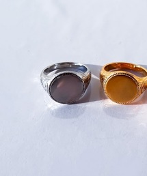 Signet coin ring/【ハワイアンジュエリー】【サージカルステンレス】【金属アレルギー対応】【IRIEBEACH / アイリービーチ】つけっぱなしOK