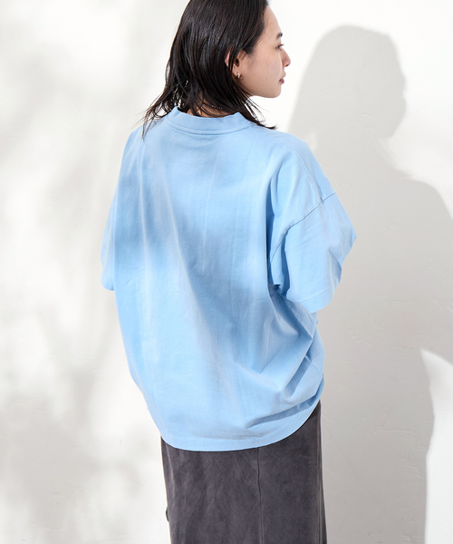 Champion(チャンピオン)の「別注【CHAMPION/チャンピオン】16/1 Jersey T-SHIRT(Tシャツ/カットソー・レディース・ブルー系その他/ブラウン/ピンク/ブラック系その他/チャコールグレー・MEDIUM)」の15枚目の写真