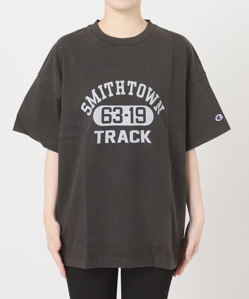 Champion(チャンピオン)の「別注【CHAMPION/チャンピオン】16/1 Jersey T-SHIRT(Tシャツ/カットソー・レディース・ブルー系その他/ブラウン/ピンク/ブラック系その他/チャコールグレー・MEDIUM)」の16枚目の写真