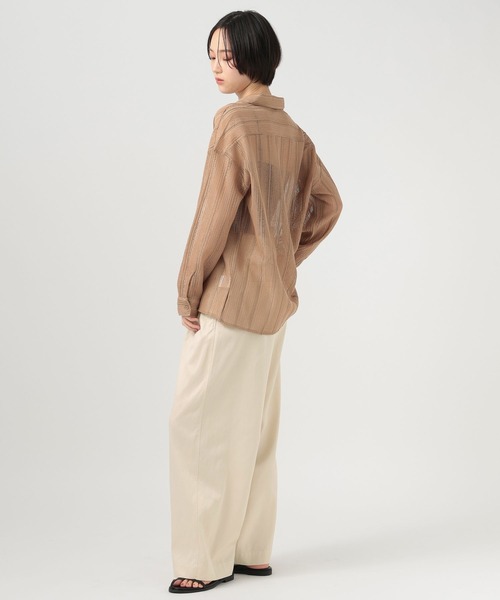 BAYFLOW(ベイフロー)の「ソフトチノストレートパンツ(チノパンツ・レディース・ブラック/オフホワイト・MEDIUM/SMALL)」の13枚目の写真