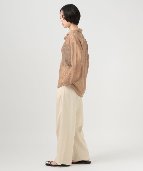 BAYFLOW(ベイフロー)の「ソフトチノストレートパンツ(チノパンツ・レディース・ブラック/オフホワイト・MEDIUM/SMALL)」の14枚目の写真