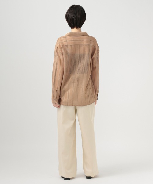 BAYFLOW(ベイフロー)の「ソフトチノストレートパンツ(チノパンツ・レディース・ブラック/オフホワイト・MEDIUM/SMALL)」の15枚目の写真