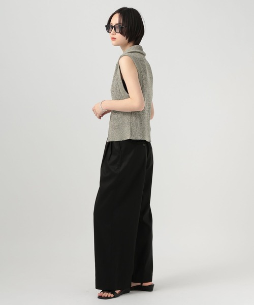BAYFLOW(ベイフロー)の「ソフトチノストレートパンツ(チノパンツ・レディース・ブラック/オフホワイト・MEDIUM/SMALL)」の20枚目の写真