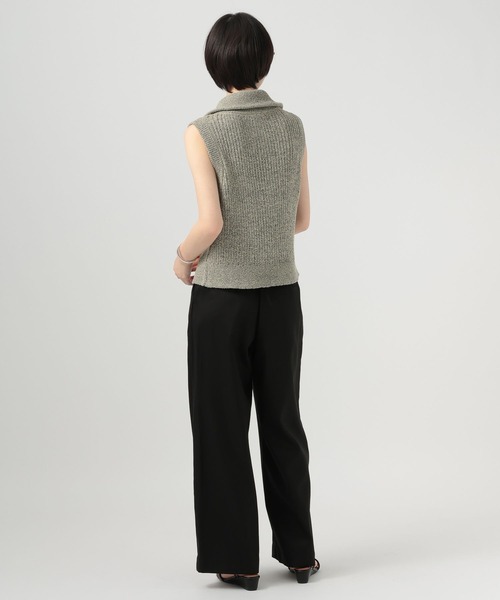 BAYFLOW(ベイフロー)の「ソフトチノストレートパンツ(チノパンツ・レディース・ブラック/オフホワイト・MEDIUM/SMALL)」の22枚目の写真