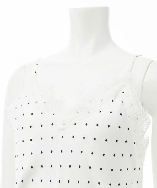 SOELA(ソエラ)の「【INGNI SOELA】レーストリムドット柄サテンキャミワンピース/WEB限定(ワンピース・レディース・ホワイト系その他3・M)」の17枚目の写真