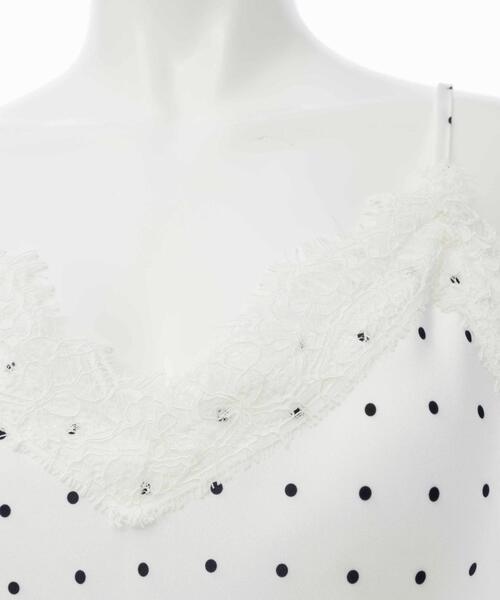 SOELA(ソエラ)の「【INGNI SOELA】レーストリムドット柄サテンキャミワンピース/WEB限定(ワンピース・レディース・ホワイト系その他3・M)」の19枚目の写真