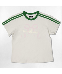 エックスリボンセミクロップ半袖Tシャツ6色