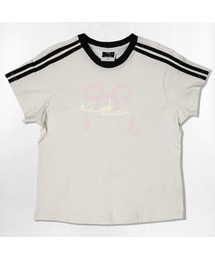 エックスリボンセミクロップ半袖Tシャツ6色