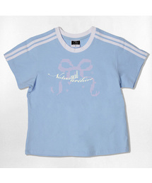 エックスリボンセミクロップ半袖Tシャツ6色