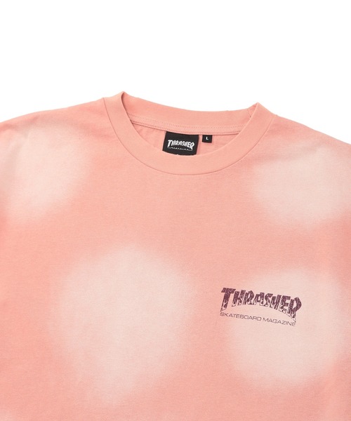 THRASHER(スラッシャー)の「THRASHER (スラッシャー) バックロゴ Tシャツ ドット柄 スプレー加工 ダメージ加工 半袖 クルーネック(Tシャツ/カットソー・メンズ・ブラック/ピンク/ブラウン・L/M/LL)」の10枚目の写真