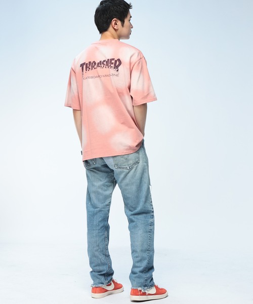 THRASHER(スラッシャー)の「THRASHER (スラッシャー) バックロゴ Tシャツ ドット柄 スプレー加工 ダメージ加工 半袖 クルーネック(Tシャツ/カットソー・メンズ・ブラック/ピンク/ブラウン・L/M/LL)」の17枚目の写真