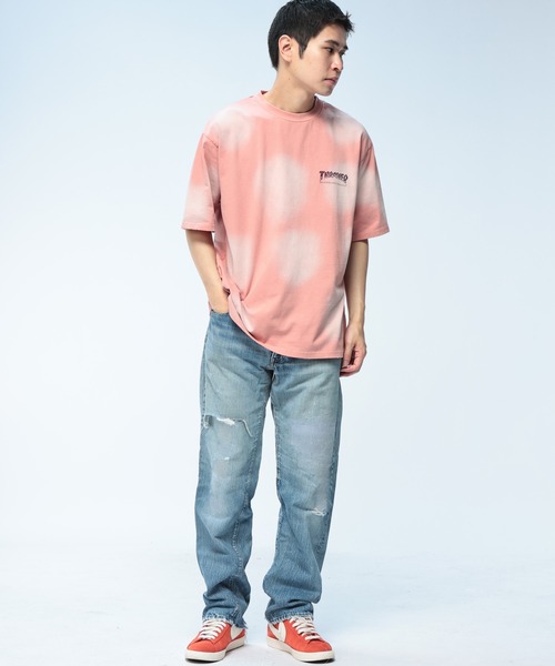 THRASHER(スラッシャー)の「THRASHER (スラッシャー) バックロゴ Tシャツ ドット柄 スプレー加工 ダメージ加工 半袖 クルーネック(Tシャツ/カットソー・メンズ・ブラック/ピンク/ブラウン・L/M/LL)」の18枚目の写真