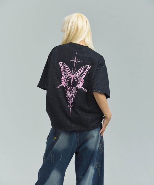 GALLIS ADDICTION(ガリスアディクション)の「GA Glitter Butterfly 刺繍 Tee(Tシャツ/カットソー・メンズ・オートミール/ブラック・M/L)」の9枚目の写真