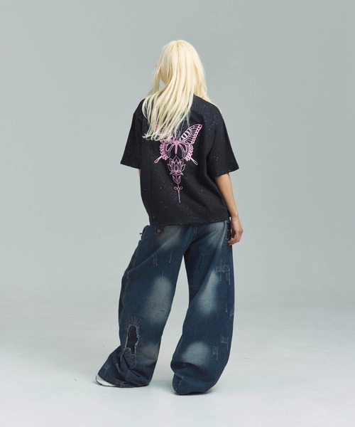 GALLIS ADDICTION(ガリスアディクション)の「GA Glitter Butterfly 刺繍 Tee(Tシャツ/カットソー・メンズ・オートミール/ブラック・M/L)」の19枚目の写真