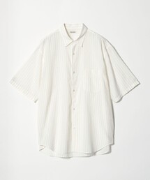 Steven Alan＞ コットン/シルク オンブレーチェック オープンカラー
